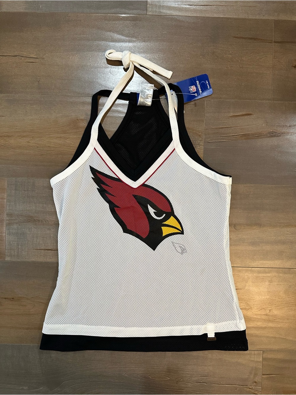 NFL Arizona Cardinals White Mesh Halter Top